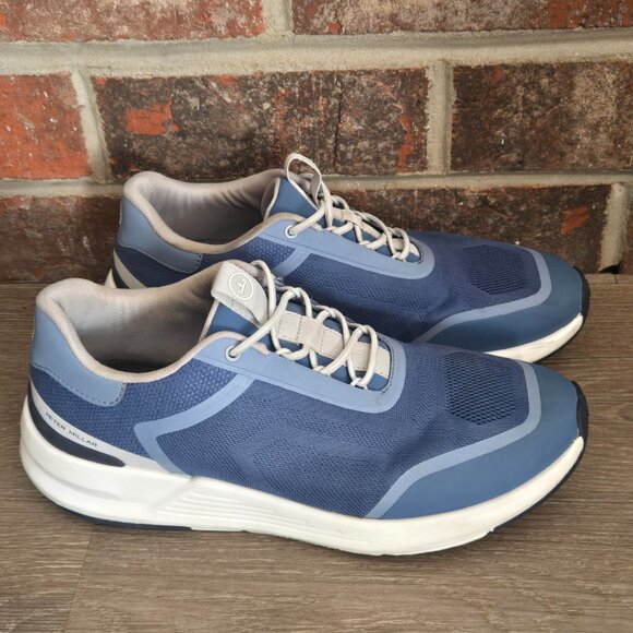 Peter Millar Camberfly Sneaker Mens Size 9 Casual Shoes Golf Ocean Blue Athletic - Picture 2 of 9